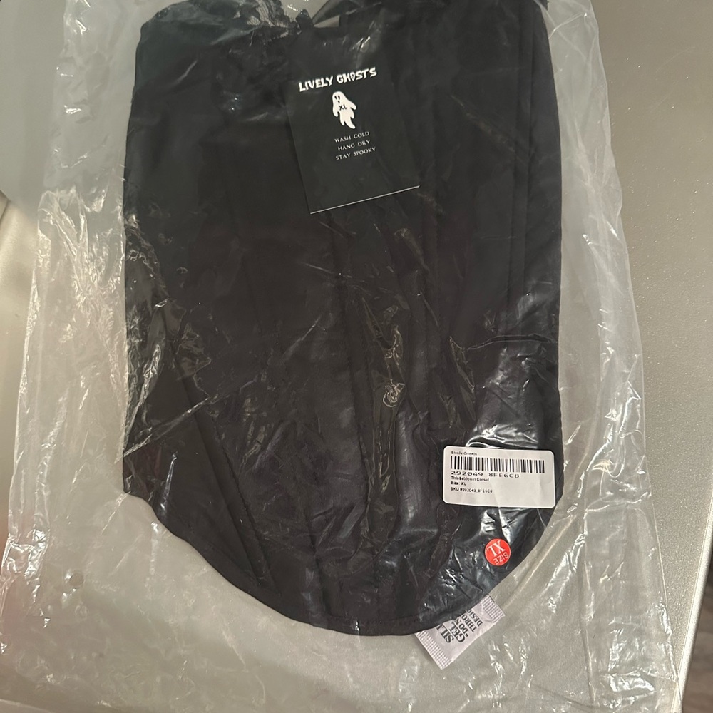 Lively Ghosts Thistlebloom Black Corset-NWT, XL - Picture 12 of 13